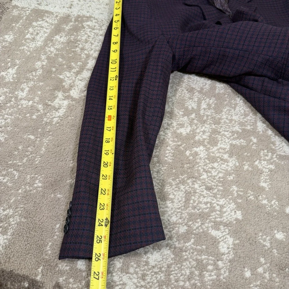 Joseph Abboud Blazer Mens 54R Check 2 Button Sports Coat Jacket Old Money